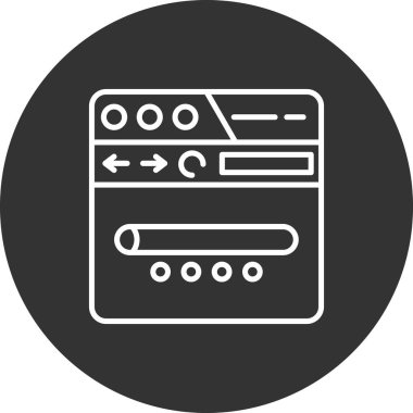 Tarayıcı. Web simgesi basit illüstrasyon