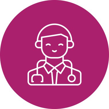 Bir doktor simgesinin vektör çizimi