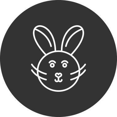 tavşan simgesi, vektör illüstrasyonu