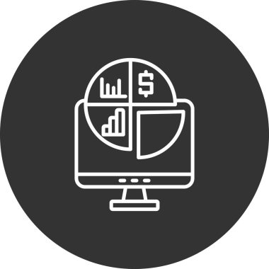 Bilgisayar simgesinin vektör illüstrasyon tasarımı