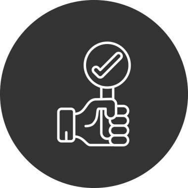 eldeki denetimin vektör simgesi