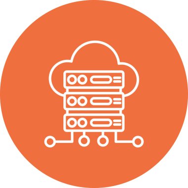 Bulut deposu. Web simgesi