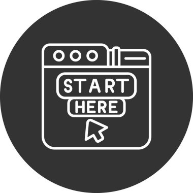 trend biçimi izole edilmiş arkaplanda simge başlat