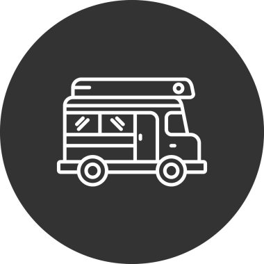 bus vektör simgesi modern illüstrasyon