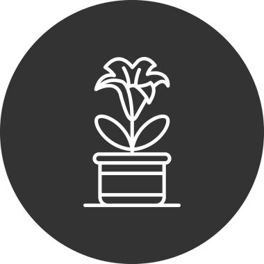 beautiful flower vector line icon