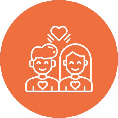 aşk çifti vektör simgesi