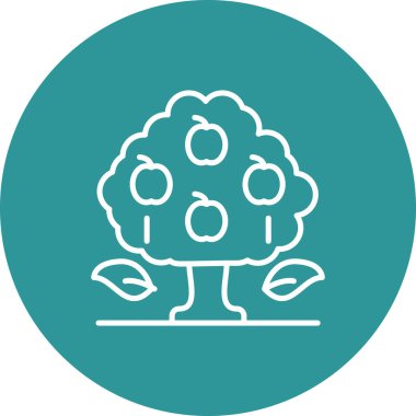 Ağaç simgesinin vektör illüstrasyonu