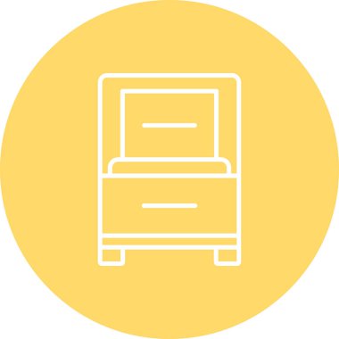 Mobilya simgesinin vektör illüstrasyonu