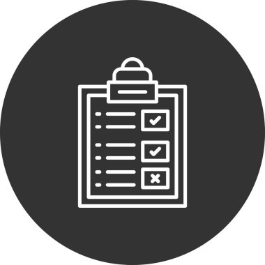 Kontrol listesi simgesinin vektör illüstrasyonu