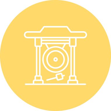 eşsiz sütun vektör çizgisi simgesi