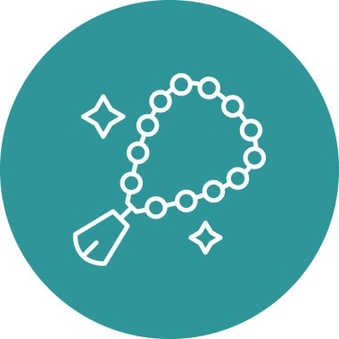 Kolye. Web simgesi basit illüstrasyon