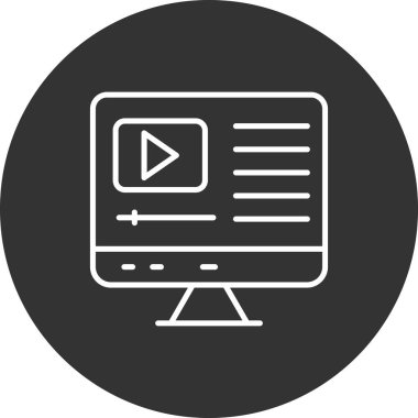 vektör lcd simgesi illüstrasyonu