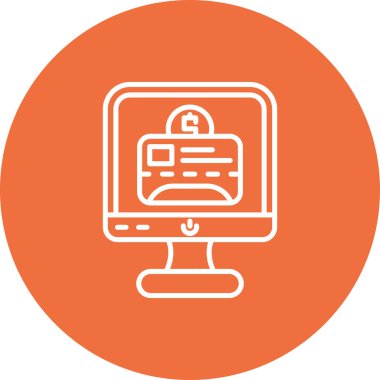 Çevrimiçi Ödeme ikonu vektör illüstrasyon tasarımı