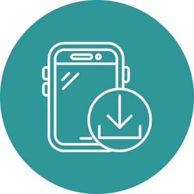 Akıllı telefon simgesinin vektör illüstrasyonu