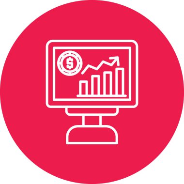 İş ve finans simgesinin vektör illüstrasyonu
