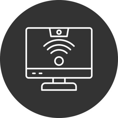 vektör lcd simgesi illüstrasyonu