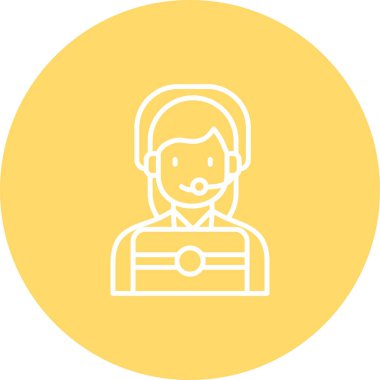 Bir kadın simgesinin vektör illüstrasyonu