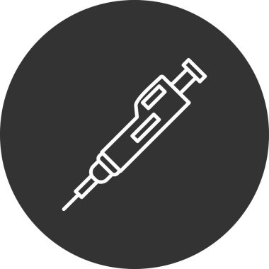 Aşı, aşı ikonu vektör illüstrasyonlu rrringe