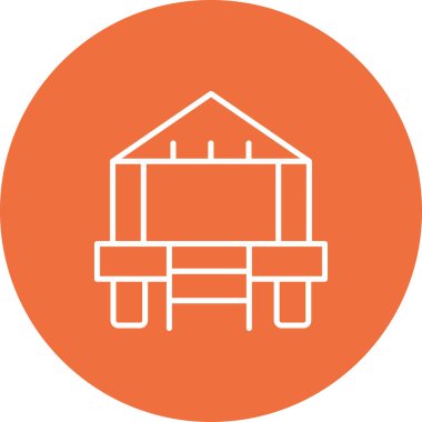 Depo. Web simgesi basit illüstrasyon