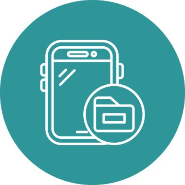 Akıllı telefon simgesinin vektör illüstrasyonu