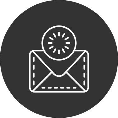 e- posta harfi vektör çizgisi simgesi