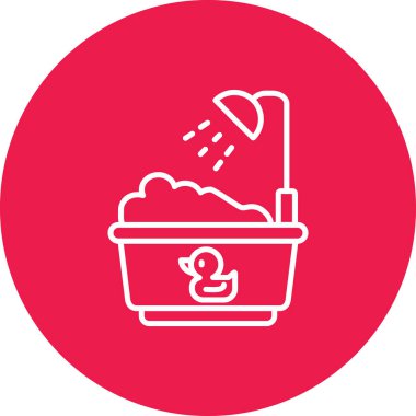 Küvet. Web simgesi basit tasarım