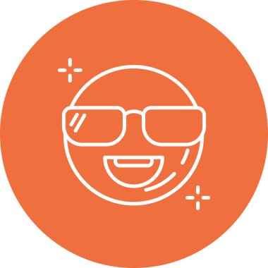 Mutlu yüz. Basit vektör illüstrasyonu