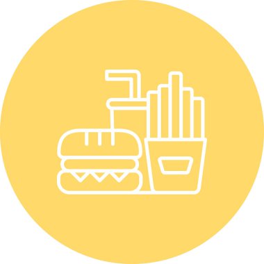 Hamburger. Web simgesi basit tasarım