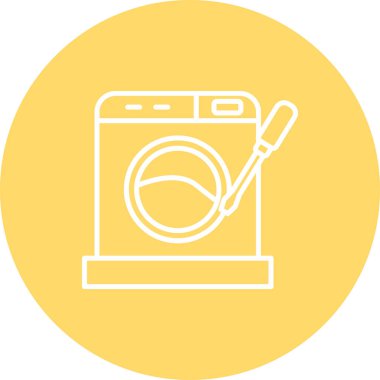 çamaşır makinesi vektör simgesi modern basit tasarım çizimi