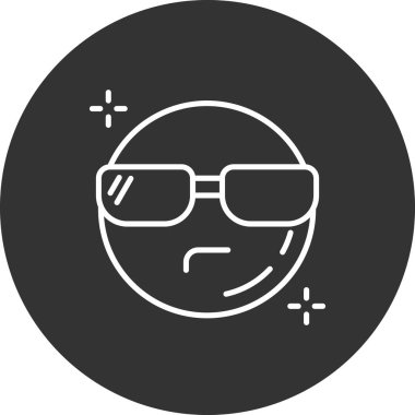 emoji simgesi vektör çizgisi izole edildi