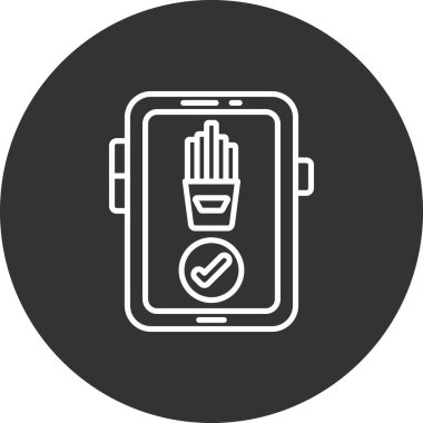 Batarya simgesi ve vektör illüstrasyonlu akıllı telefon