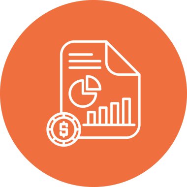 İş Grafiği Simgesi Moda Biçiminde İzole Arkaplan