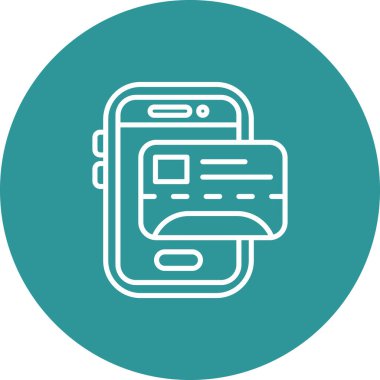 Akıllı telefonmuş. Web simgesi vektör illüstrasyonu