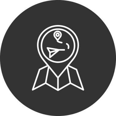 harita simgesi vektör illüstrasyonu