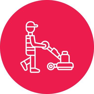 Elektrikli testereli bir adamın vektör çizimi