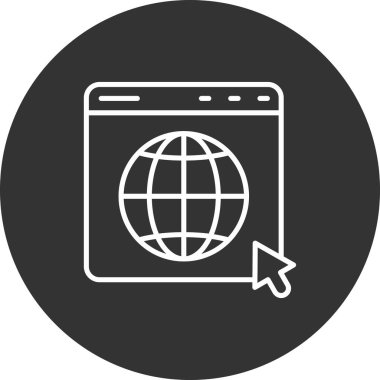 tarayıcı web simgesi basit tasarım