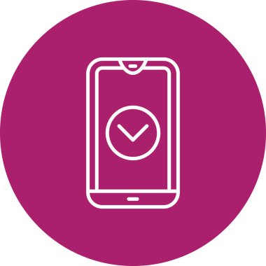 Cep telefonu simgesi, vektör illüstrasyonu