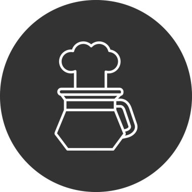 yemek ikonu, basit vektör illüstrasyonu