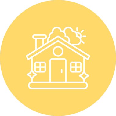 Bir ev simgesinin vektör illüstrasyonu