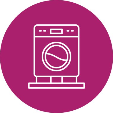 çamaşır makinesi simgesi vektör illüstrasyon tasarımı