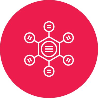 Molekül simgesi vektör illüstrasyonu