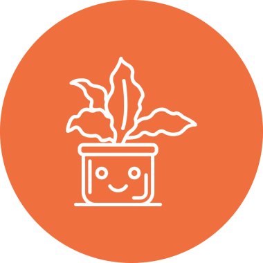 Bitki simgesinin vektör illüstrasyonu