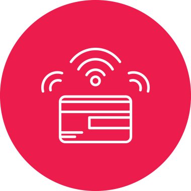 Kredi kartıyla. Web simgesi vektör illüstrasyonu