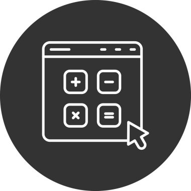 hesap makinesi simge vektör çizim tasarımı