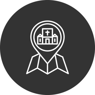 Vektör konumu simge illüstrasyonu