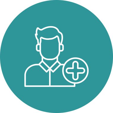 Bir doktor simgesinin vektör çizimi