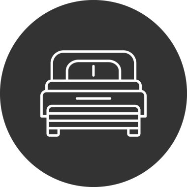 yatak ikonu vektör illüstrasyonu