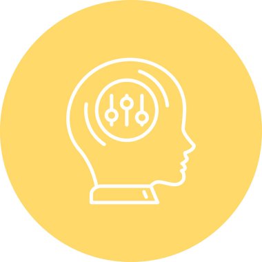 İnsan düşünme vektörü simgesi