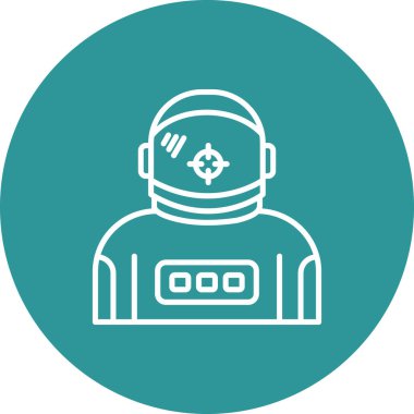 astronot simgesi vektör illüstrasyonu