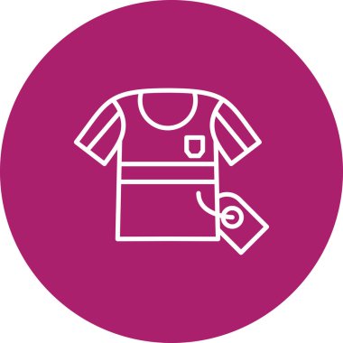 Modern b 'nin vektör illüstrasyonunda gömleğin eksik simgesi